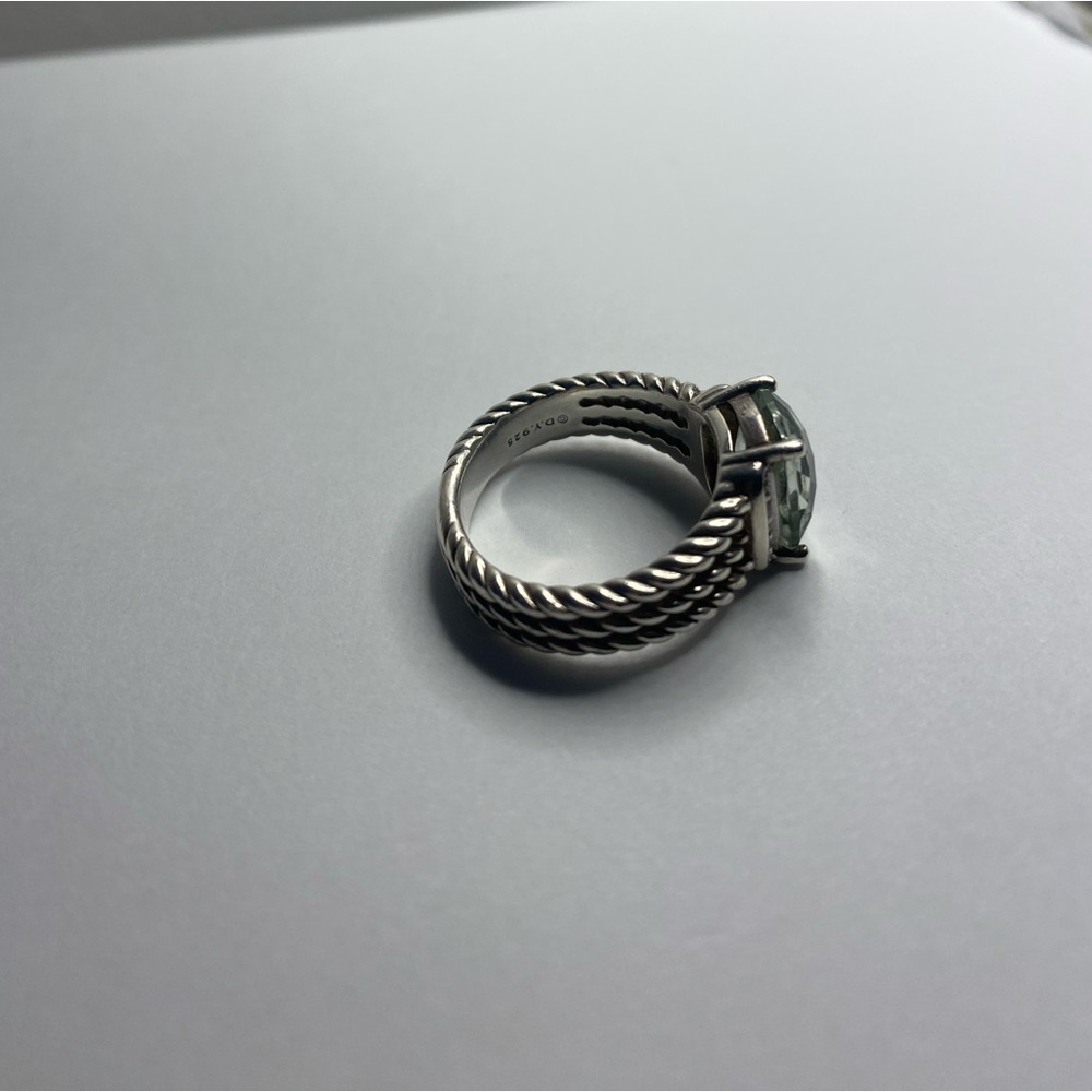 David Yurman Petite Wheaton Ring - Prasiolite and Diamonds. Size 6.5! - Picture 5 of 7